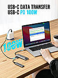 Док-станція USB C Hub, багатопортовий адаптер Lemorele 10 в 1 USB C з гігабітовим Ethernet, 4K HDMI, 3 порти USB, фото 6
