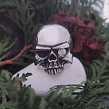 Череп із каменем, череп термінатора, череп пірата, персня кільце, фото 3