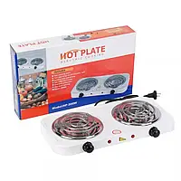 Плита електрична двоконфоркова, спіральна Hot Plate, 2000 W, мініплада, настільна, JX-2020B