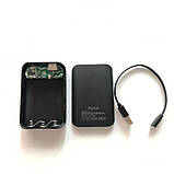 Корпус коробка для POWER BANK 18650х3 чорний, фото 3