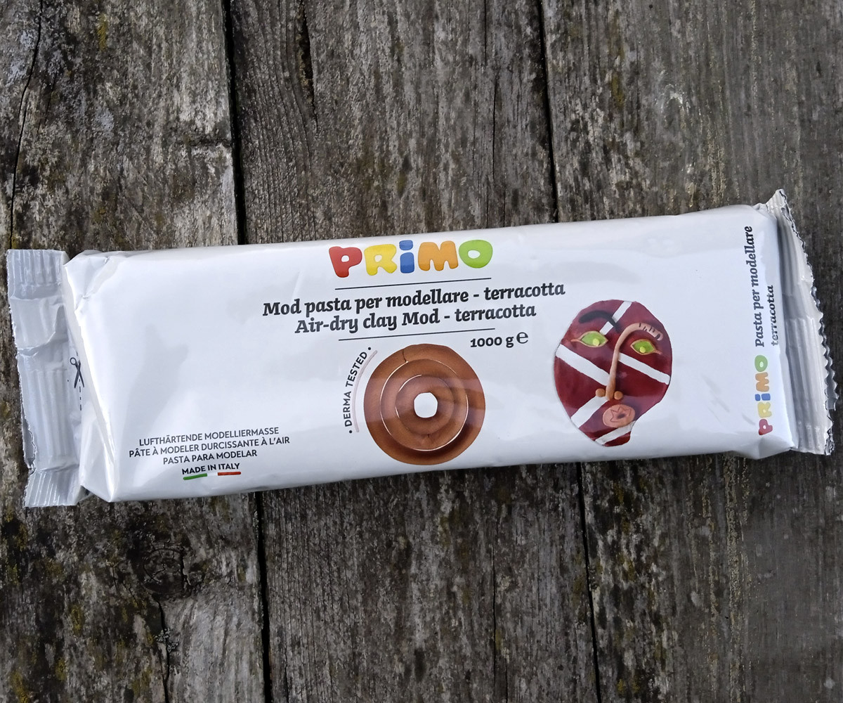 Самозастигаюча глина маса для ліплення Primo 1000г теракотова, фото 1