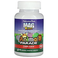 Nature's Plus, Animal Parade, MagKidz, магний для детей, вишневый вкус, 90 таблеток
