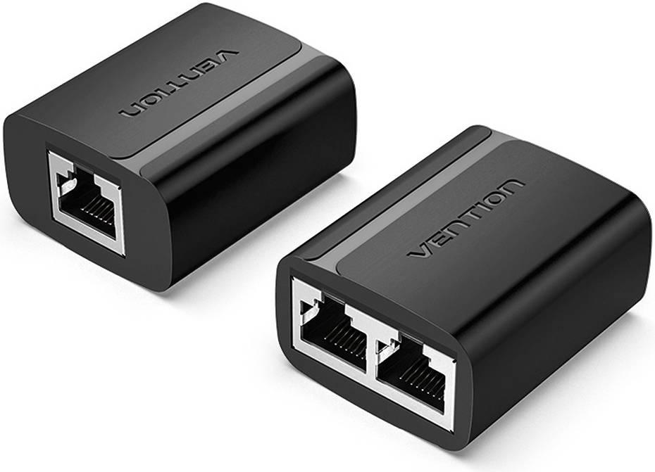Розгалужувач витої пари Vention RJ45 1 до 2 розширення мережевих портів, 100 метрів передачі, 100 Мбіт/с Чорний IPTB0