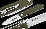 Ніж складаний Grand Way MV-2, 8Cr13MoV, G10 олива, чохол, фото 3