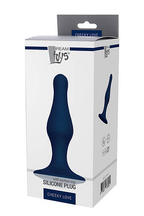 DT21711 Анальний корок CHEEKY LOVE SILICONE PLUG LARGE BLUE, фото 2