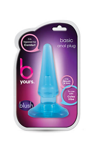Анальна волога B YOURS BASIC ANAL PLUG BLUE, фото 2