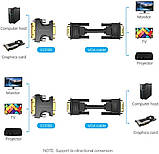 Відео перехідник Vention DVI-I 24+5 до VGA Конвертер 1080P для комп'ютера, відеокартита ін. Чорний ECFB0, фото 2