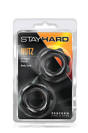 T330571 Набір рекційних кілець STAY HARD NUTZ BLACK, фото 2
