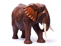 Статуэтка большая слон деревянный резной высота 40см длина 44см