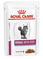 Royal Canin Renal Fish Feline Консервы для кошек при почечной недостаточности с рыбой, 85 грамм