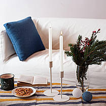 Свічки білі довгі господарські парафінові довготривалого горіння для серверування розмір 178×19 мм 20 шт, фото 2