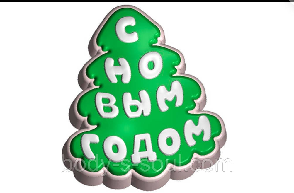 Пластикова форма для мила 811 ялинка з новим роком