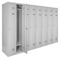 Шкаф металлический для одежды одноуровневый с нижней полкой LEVMETAL ШОМ нп 1/40/8 (180х320х50)