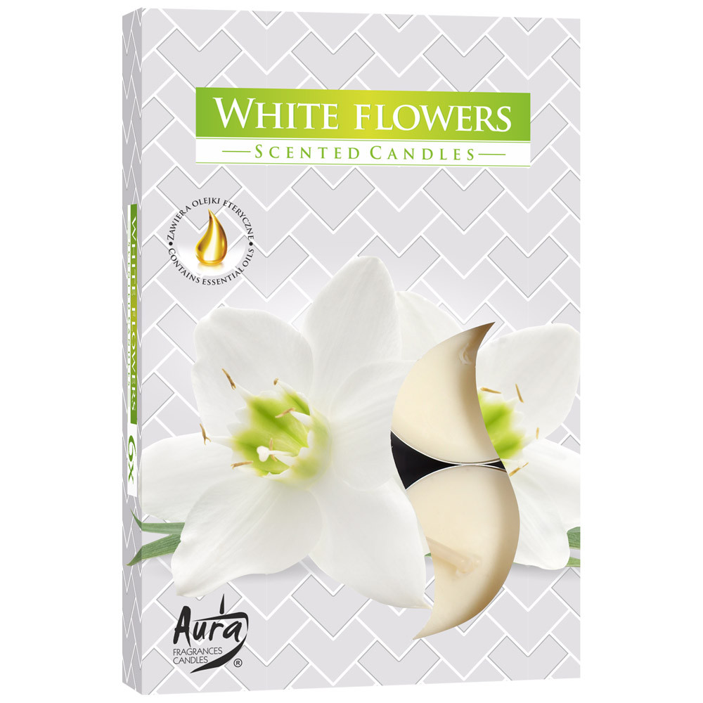 Ароматичні свічки-таблетки BISPOL p15-179 "Білі квіти"