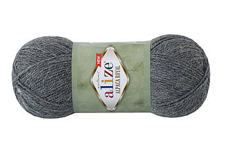 Alize Alpapa Royal New, Темно-сірий меланж No196