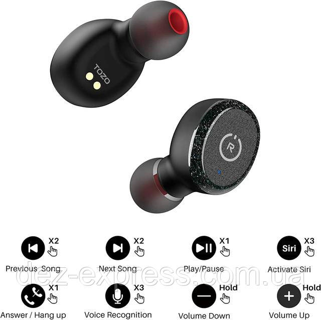 TOZO T10 Bluetooth Premium Deep Bass. IPX8 Touch Control. 1 . Dez Express Advion 1712183827