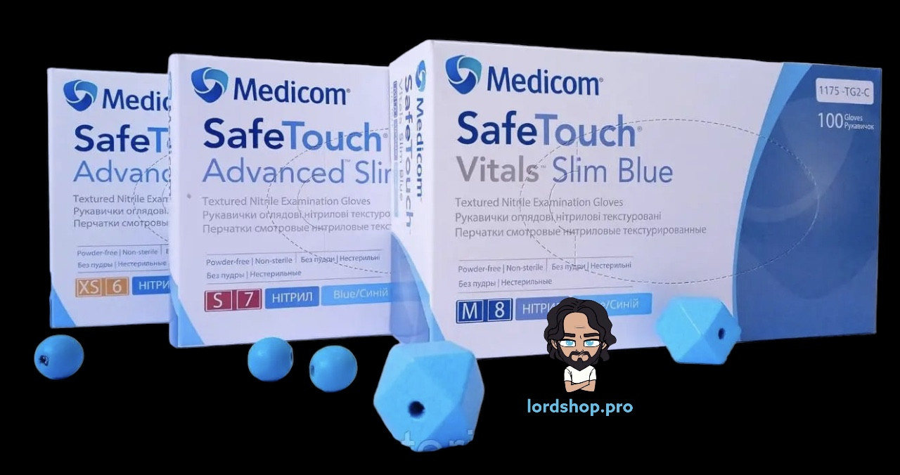 Перчатки нитриловые медиком: Medicom safetouch S Pink (100 шт), нестерильные неопудренные розовые, С - фото 5 - id-p1712186369