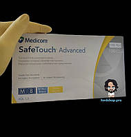 Перчатки нитриловые медиком: Medicom safetouch M Yellow (100 шт), нестерильные неопудренные желтые, М