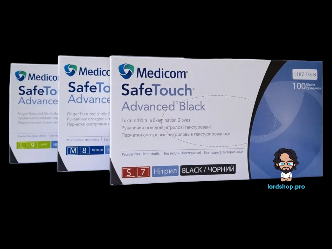 Перчатки нитриловые медиком: Medicom safetouch S Yellow (100 шт), нестерильные неопудренные желтые, С - фото 2 - id-p1712186418
