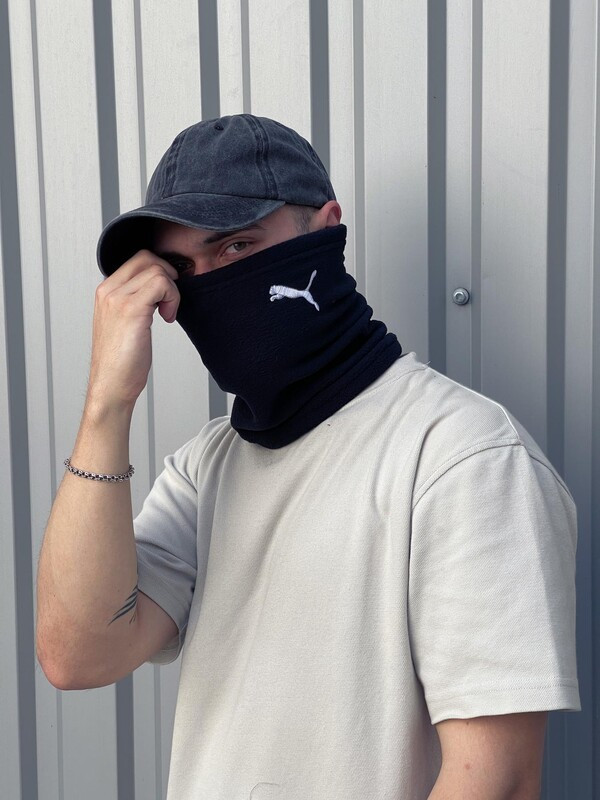 Бафф Intruder з флісу темно-синій з білим логотипом, фото 1