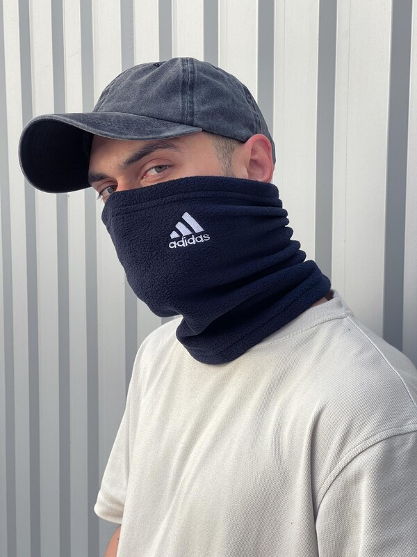 Шарф-хомут Intruder темно-синій з брендованим лого, фото 1