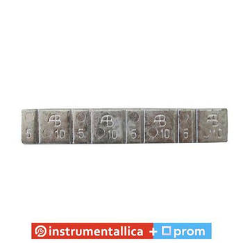 Груз клейкий низька блакитна стрічка 4х10г+4х5г АВ свинець Україна 50 шт. в упаковці 50037