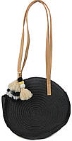 Экологическая соломенная женская плетенная сумка Esmara черная SV