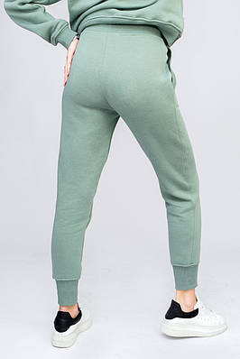 Костюм спортивний жіночий утеплений худі з капюшоном фісташковий 3880 (2000000090184)