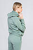 Костюм спортивний жіночий утеплений худі з капюшоном фісташковий 3880 (2000000090184), фото 4