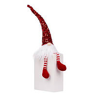 Новогодняя мягкая игрушка Novogod&lsquo;ko «Гном», красная пайетка, 56 см, LED тело (973733)