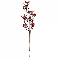 Ветвь декоративная Yes! Fun с красными ягодами, 45 см, пайетки, золото 973946 rish