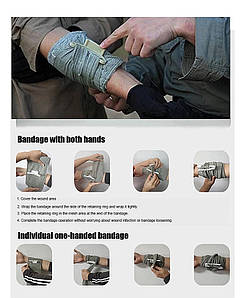 Тактична компресійна пов`язка, 4 дюйми (ізраїльський бандаж) Israeli Bandage 4inch