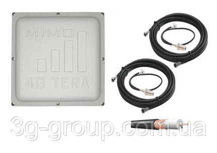Комплект 3G/4G/LTE MIMO антенна панель Signal Level Tera 1700-2700 МHz 2*16 dB (crc9)