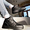 Кросівки зимові жіночі Nike Air Force 1 Winter High Black Високі Найк Аір Форс чорні шкіряні з хутром 36,37,38 розміри, фото 8