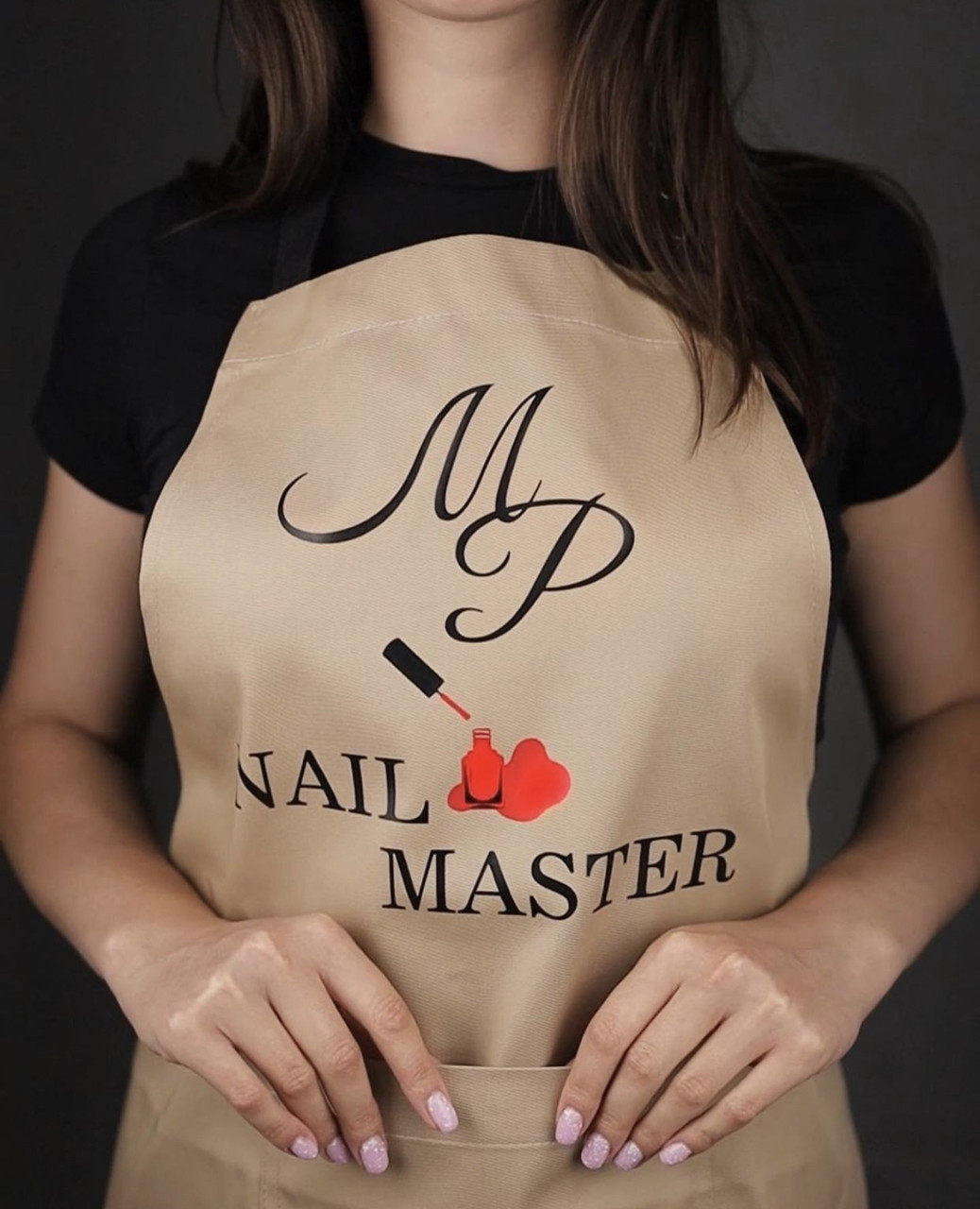 Фартук для майстра манікюра "Nail master + Ініціали"