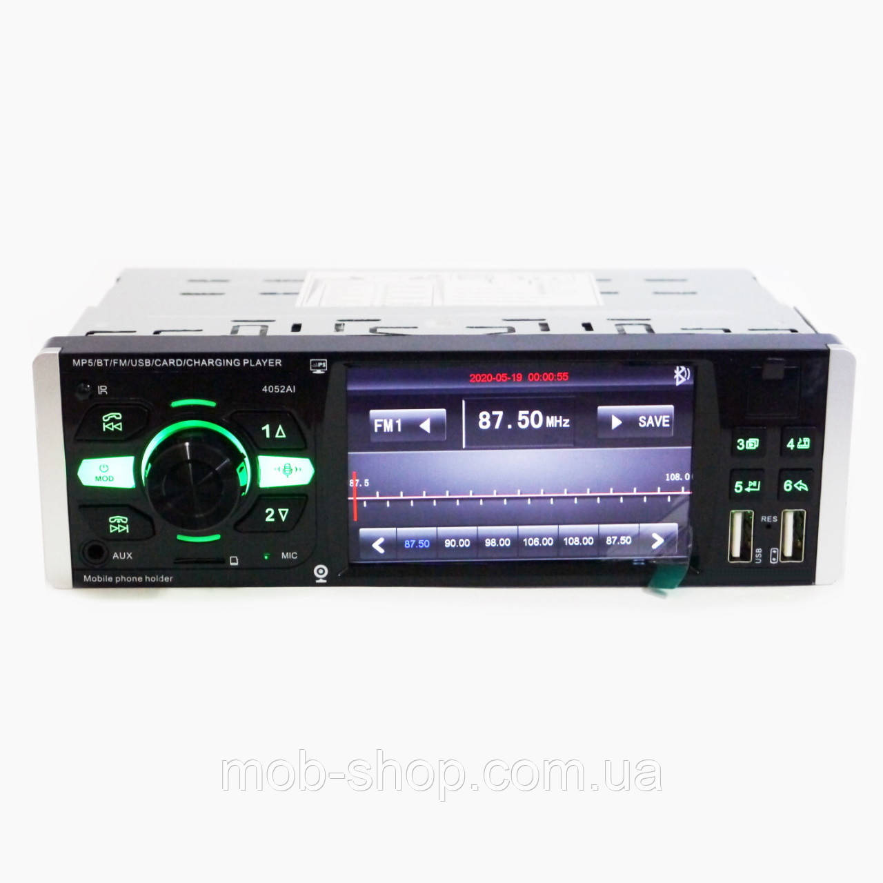 1дін Автомагнитола Pioneer 4052AI 4,1 '' Bluetooth авто магнітола з великим екраном та блютузом 2 юсб