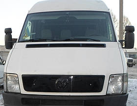 Зимова накладка на решітку радіатора (глянсова) Volkswagen LT35 1998-2006 (решітка). Заглушка бампера