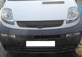 Зимова накладка на решітку радіатора (матова) (матова) Opel Vivaro 2001-2006 (решітка). Заглушка радіатора