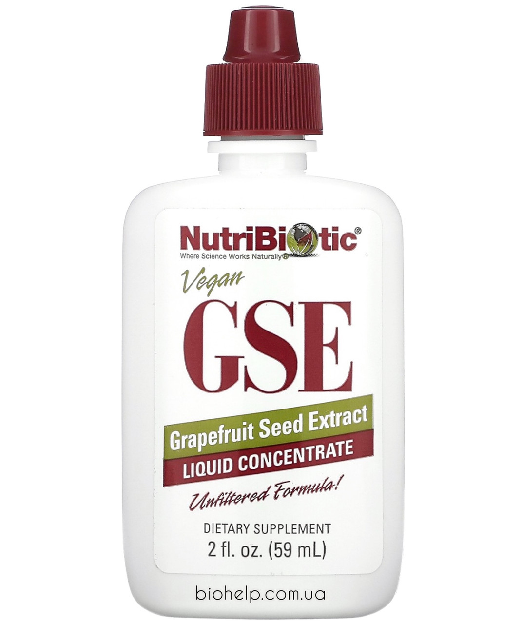 Екстракт насіння грейпфрута рідкий концентрат NutriBiotic GSE Grapefruit Seed Extract 59 ml BX220