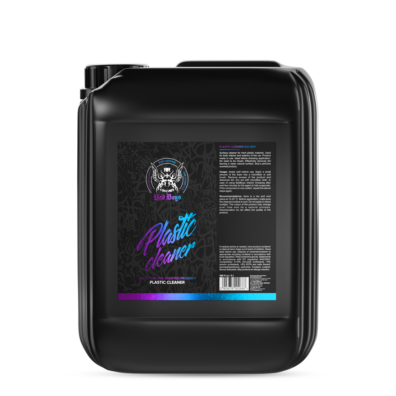 Засіб для очищення пластику авто — Bad Boys Plastic Cleaner Boys Perfume Scented 5 л., фото 1