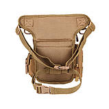 Тактична сумка на стегно військова сумка на ногу койот пісочна, фото 6
