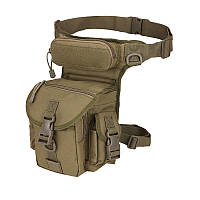 Тактическая сумка на бедро военная сумка на ногу зеленая олива