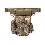 Тактична сумка на стегно військова сумка на ногу зелена піксель, фото 2