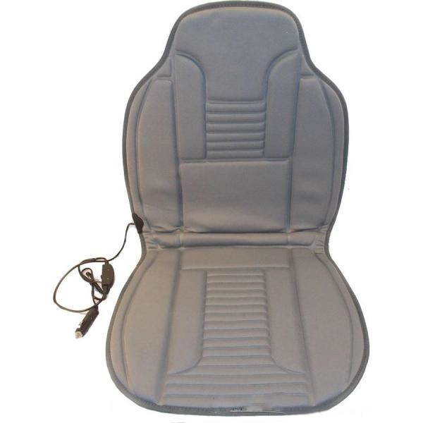 Накидка з підігрівом сидіння + спинка висока сіра 12 В, 45 Вт, перемикання. 3 режими, 100х50 см Elegant, фото 1