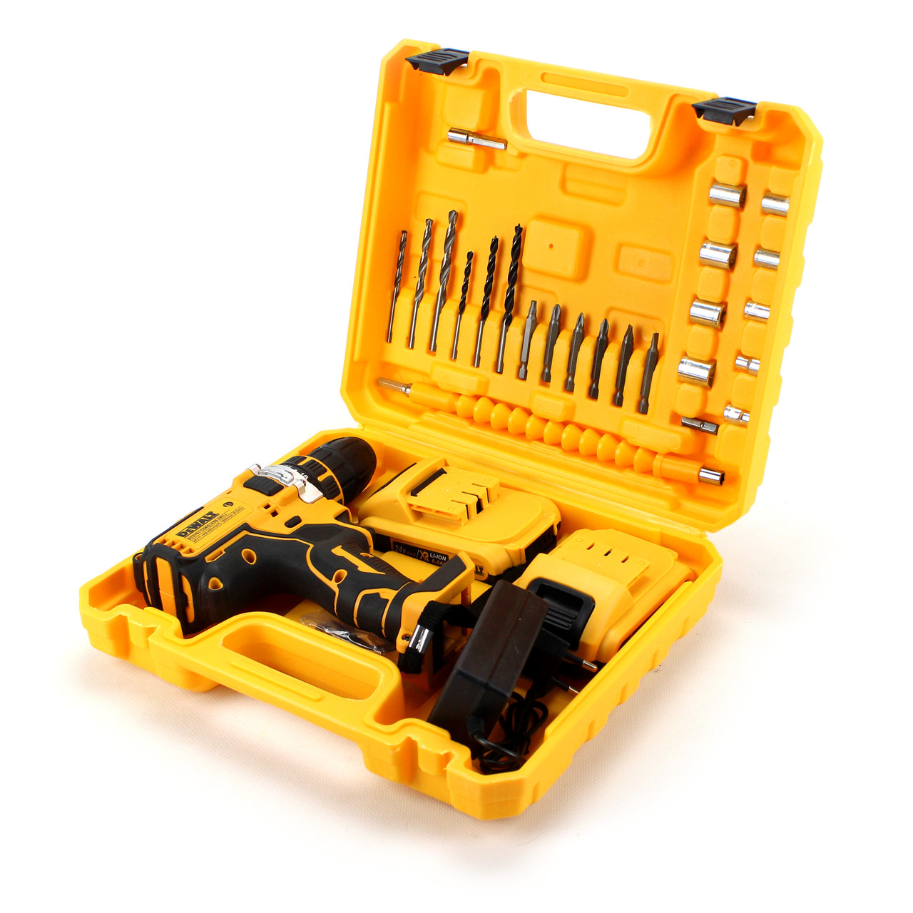 Акумуляторний шуруповерт DeWALT DCD791 (24V, 6AH) з набором. Акумуляторна дриль-шуруповерт Деволт
