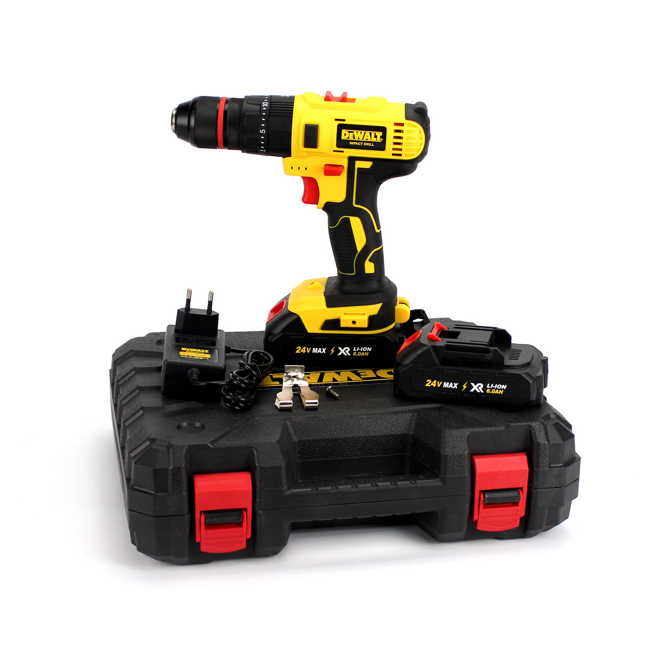 Ударний шуруповерт DeWALT DCD796NT (24V, 6AH) Акумуляторний дриль-шуруповерт із ударом Деволт, фото 1