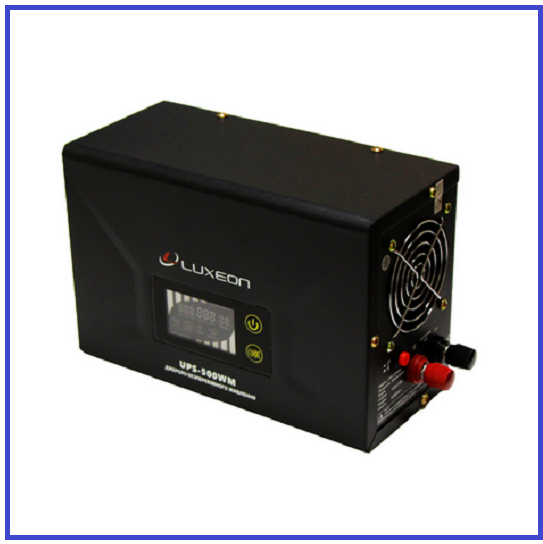 ДБЖ Luxeon UPS-500WM (300Вт) 12А 12В DC:140-275V AC:230V LCD-дисплей з правильною синусоїдою
