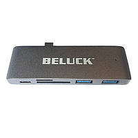 USB hub картридер 5 в 1 Type-C / USB 3.0 / SD / MicroSD BELUCK