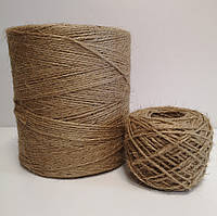 Джутовий шпагат/мотузка/шнур для декору і упаковки (залишок, відрізки див. фото 2)