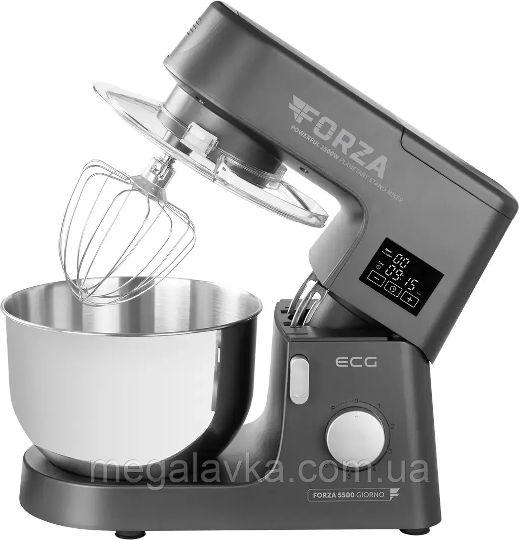 Кухонний комбайн — тістоміс 4в1 ECG FORZA 5500 Giorno Scuro — MegaLavka, фото 1
